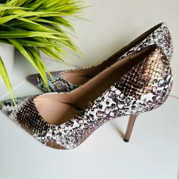 Zara | Embossed Leather Snake Bronze/Blue Pattern - Picture 8 of 16